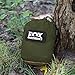 Fox Outfitters Neolite Double Camping Hammock - Lightweight Portable Nylon Parachute Hammock for Backpacking, Travel, Beach, Yard. Hammock Straps & Steel Carabiners Included (Khaki/Olive Green)