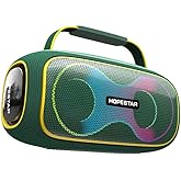 WorryFree Gadgets Portable Bluetooth Speaker, Loud Sound, 60W Powerful Deep Bass Stereo Sound, Wireless Indoor/Outdoor Party Speaker for Camping, Beach, Party, Support TWS/USB/TF Card/AUX (Green)