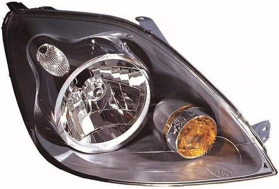 Ultimate Styling Electric Adjustment Halogen Headlight/Headlamp With Load Level Motor Drivers Side O/S Internal Colour (Bezel) Grey Inner