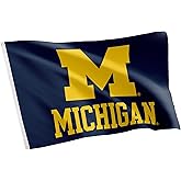Desert Cactus University of Michigan Flag - 3 x 5 Feet UM Wolverines Banner, Indoor/Outdoor Durable Fabric Display(Design 3)