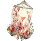 Shanlin Super Large Silk Feel Floral Scarves for Women in Gift Box
