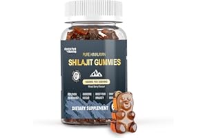 CENTRAL PARK MORNING Shilajit Gummies 1000mg, Pure Himalayan Shilajit Supplement, High in Trace Minerals, Energy Immune Health Support - 60 Count
