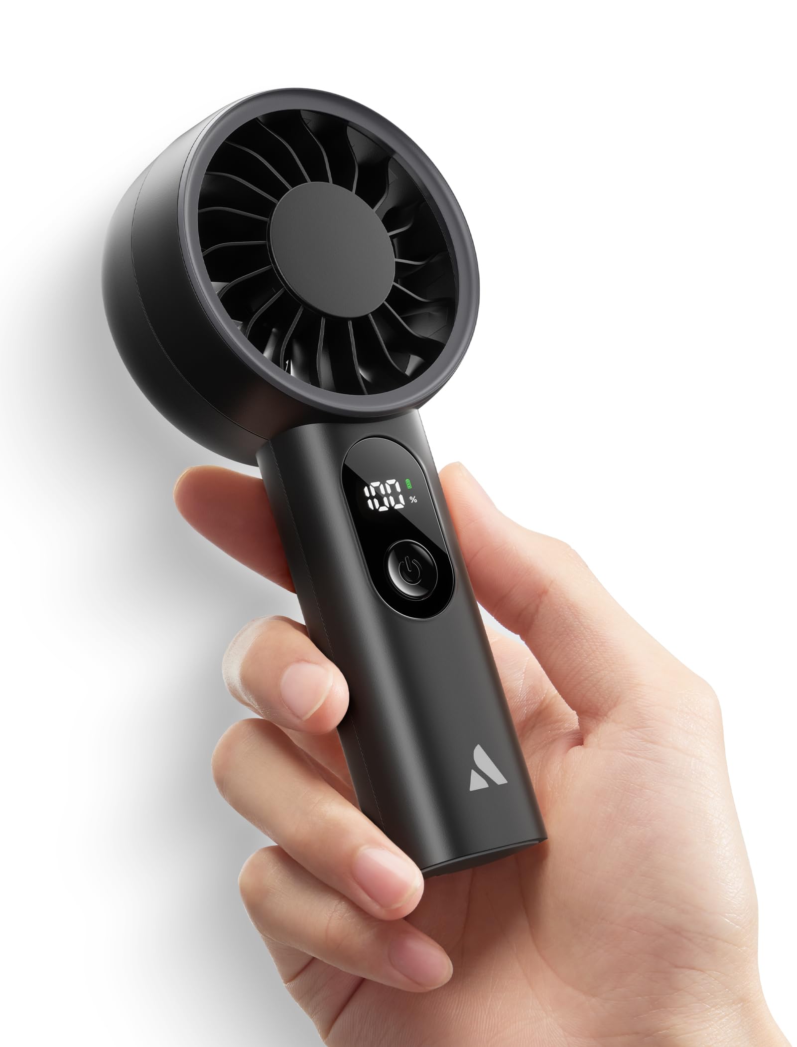 Aecooly Mighty Portable Fan, Powerful Handheld Fan, USB Rechargeable [10H Max Cooling Time], Mini Personal Battery Powered, Pocket for Travel, Summer, Gifts for Women, Girls -Black