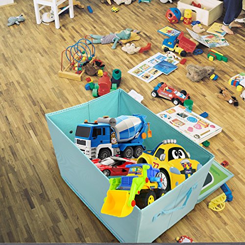 Livememory Faltbare Spielzeug-Aufbewahrungsbox aus Stoff für Auto, Spielzeugbox mit lustiger Spielmatte für Kinder… – Bild 4