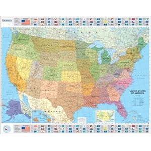 Michelin Map USA Political  15761  (Laminated, Rolled) (Maps/Wall (Michelin))