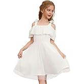Mirawise Girls Dress Princess Velvet A-Line Tie Shoulder Sleeveless Tutu Party Dresses Elegant Tween Dresses