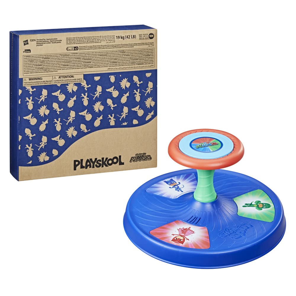 Playskool PJ Masks Sit 'n Spin Musical Classic Spinning Activity Toy for Toddlers Ages 18 Months and Up (Amazon Exclusive)