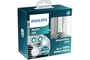Philips D1S X-tremeVision gen2 Xenon headlight bulb, +150%, 4.800K, set of 2