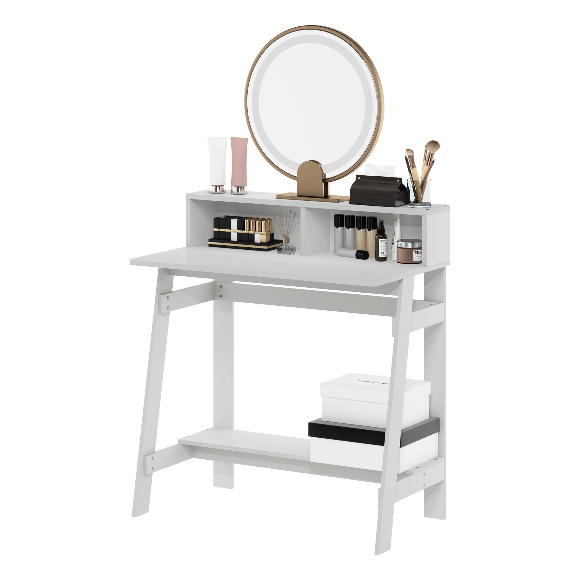 Furinno Simplistic A Frame Computer Desk, Regular, White