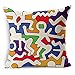 Heartybay Home Decorative Keith Haring's Graffiti-art Printing Cotton Linen Throw Pillow Cover Cushion Case 18"X18"(A)