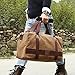 Zebella Unisex Canvas Large Military Duffel Bags for Travel Tote Gym Bag for Sports Overnight Handbag Carry-all Bag Suitcases