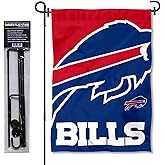 WinCraft Buffalo Bills Bold Logo Garden Flag and Flagpole Mount