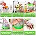 Salad Cutter Bowl 60 Seconds Salad Maker, Salad Slicer Chopper Fruit Vegetable Strainer, Food Grade, Multi-use (White with Green)