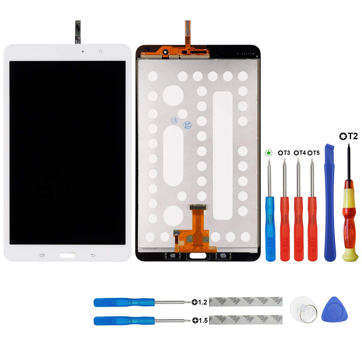 swark LCD Display Compatible with Samsung Galaxy Tab Pro T320 (White) Touch Screen + Repair tools