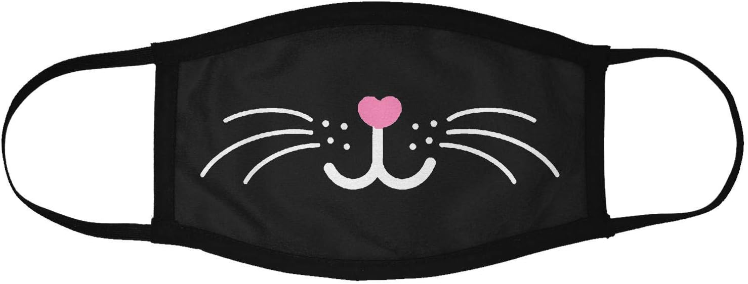 MADANYU Face Mask 3 Layer Printed Reusable Washable Cloth Face Mask - Protects from Dust, Pollen and Pollution - Designer Trendy Unisex - Cat Face