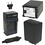 Wasabi Power Battery (2-Pack) and Charger for Canon BP-827 and Canon VIXIA HF20, HF21, HF200, HF G10, HF G20, HF M30, HF M31, HF M32, HF M40, HF M41, HF M300, HF M400, HF S10, HF S11, HF S20, HF S21, HF S30, HF S100, HF S200, HG20, HG21, XA10
