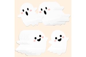 COQUETTEBOW012 Halloween Ghost Napkins | 100pcs White Disposable Paper Napkins | Kids Spooky Party Decorations - Boo Decor
