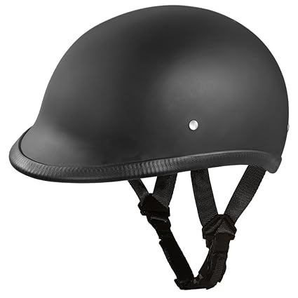 Polo Style Motorcycle Helmet Dot Hawk Dull Black