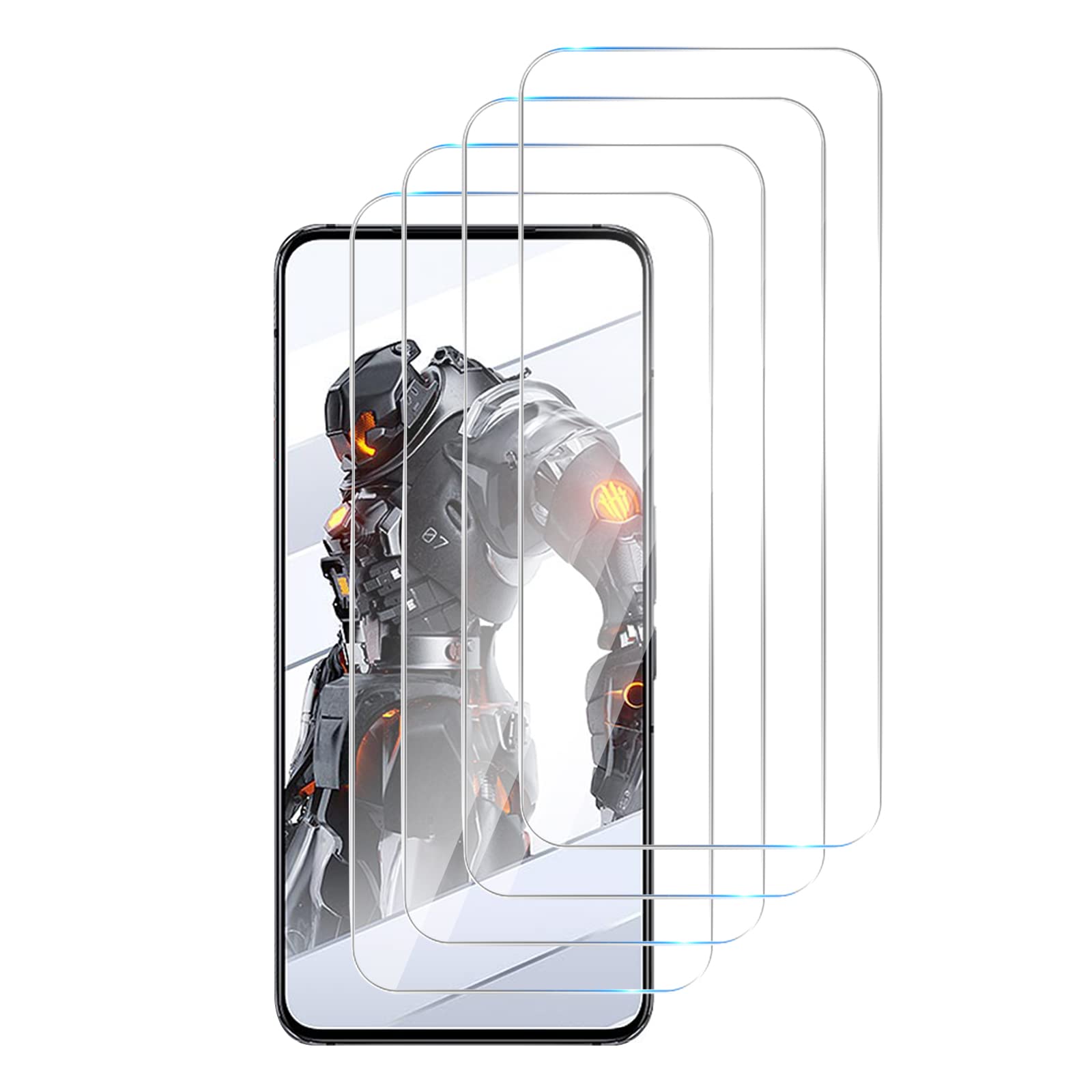 GMUJIAO [4 Pack Compatible with ZTE nubia Red Magic 8 Pro for Tempered Glass Screen Protector,Tempered Glass Film,Premium Shatterproof Protection,9H-Hardness-Transparent