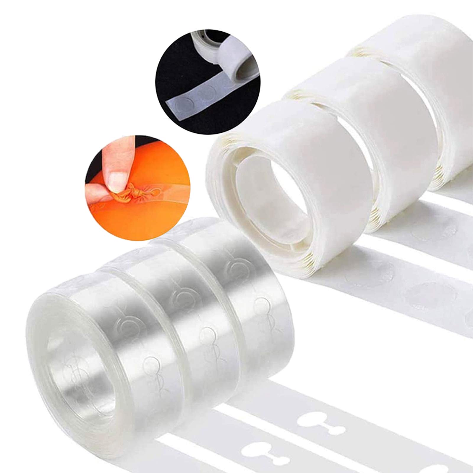 Andiker - 6 Rolls Balloon Arch Tape, Double Hole Tape for Birthday Party, Wedding, Christmas