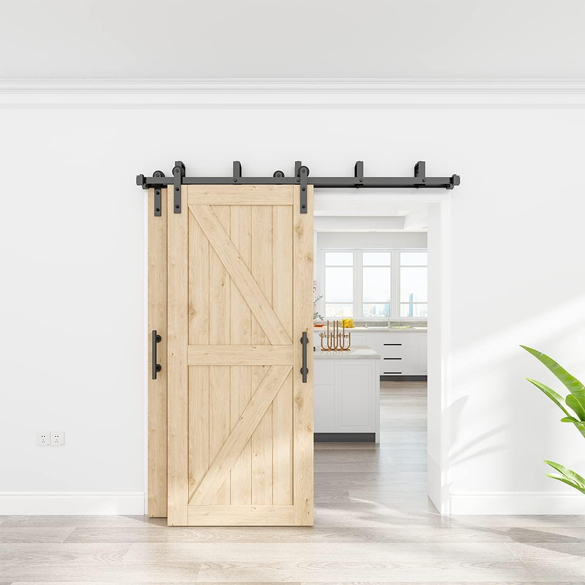 photo How To Install Double Barn Doors install double bypass barn door hardware