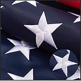 American flag 3x5 FT for Outside, Heavy Duty Polyester Nylon USA Flag Outdoor with Embroidered Stars, Sewn Stripes, US Flag with Brass Grommets for Indoor, Outdoor, All Weather