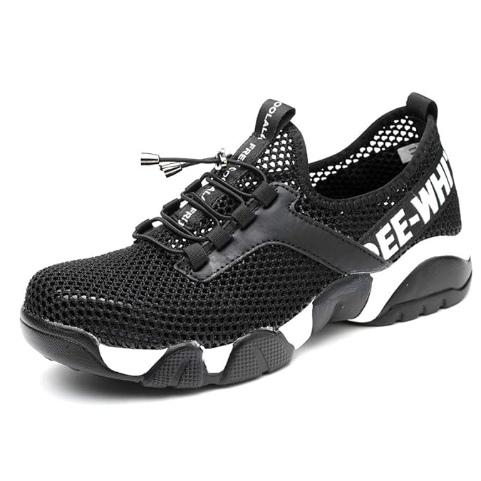 SUADEEX Herren Damen Arbeitsschuhe Stahlkappe Sicherheitsschuhe Atmungsaktiv Leicht Sportlich Trekking Wanderhalbschuhe Mesh 