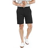NY Threads Mens Chino Shorts 10 Inch Inseam Flat-Front with Pockets,