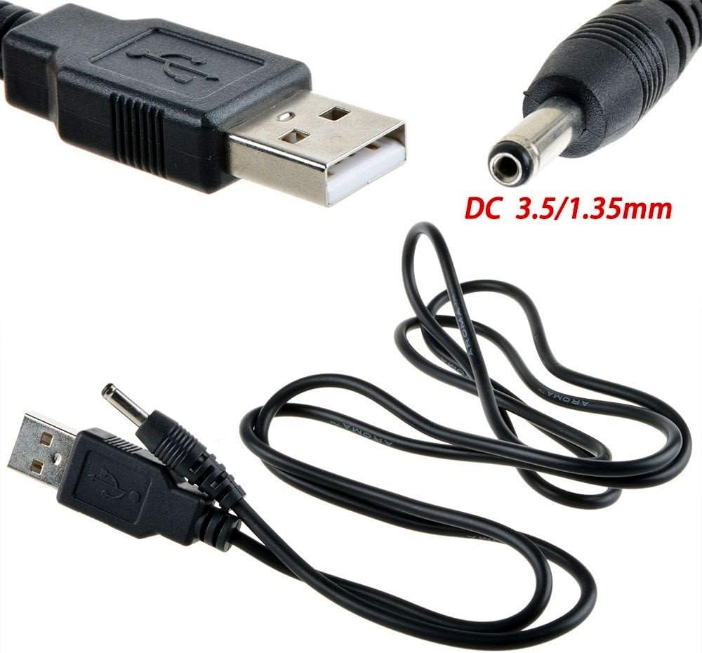 EXMAX USB To 3.5mm Barrel Jack Adapter - 5V Power Supply For Small Electronics And Devices