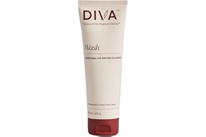 DIVACUP DIVA Wash - Menstrual Cup & Disc Cleanser - Requires One Drop Only - for Period Care - 100% Plant-Based Cleansing Wash - Fresh Citrus Scent - 4 Fl Oz