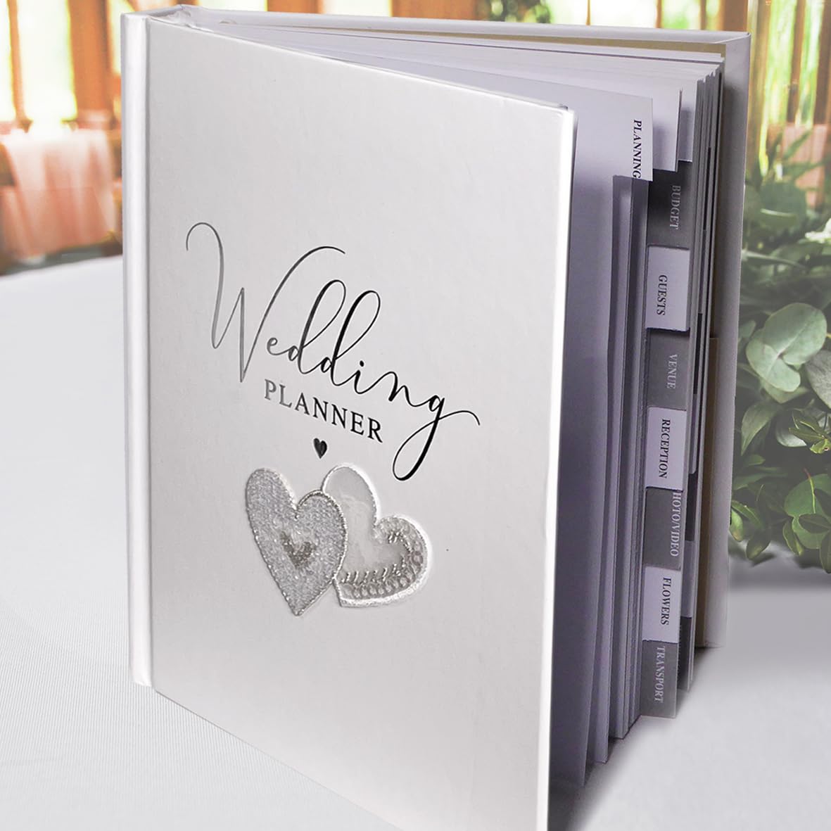 Wedding Planner | over 200 pages | index tabs | Beautiful Emboidered Heart hand finished in UK | Ideal Engagement Gift for the Bride to Be