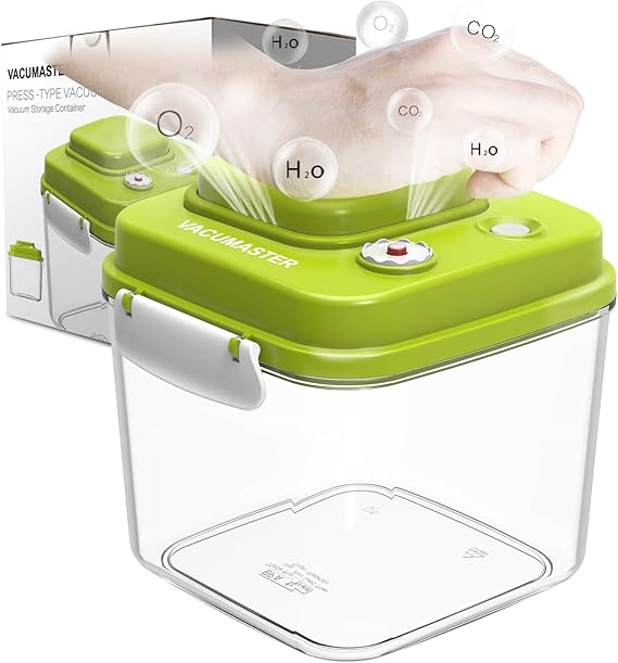 Glass Food Storage Container Set with Vacuum Sealed Airtight Lid