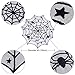 OurWarm PartyTalk Lace Spider Web Table Topper Cloth, 40-Inch Round Black Halloween Tablecloth for Halloween Table Decorations