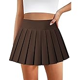 DLOODA Pleated Skirts for Women High Waisted Tennis Skirt Athletic Skorts with Pockets Shorts Workout Golf Skort