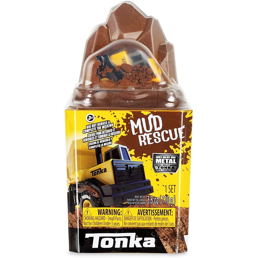 Basic Fun Tonka 6050 Metal Movers Mud Rescue Play set, Die-Cast Trucks for Boys and Girls, Kids Construction Toys, Vehicle Toys for Creative Play, Toy Trucks for Children Aged 3 +