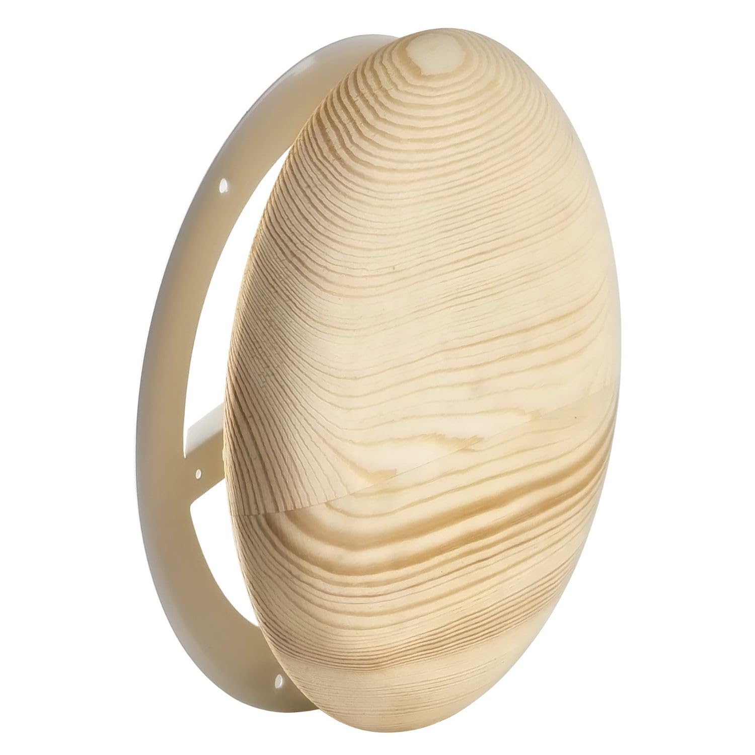 Steinberg14 Wooden Sauna Diffuser - 160mm Wood Air Valve for Supply and Exhaust Ventilation - 6.3 inch Round Adjustable Air Vent Cover for Sauna - Wall or Ceiling - Pine Wood Ventilation Diffuser