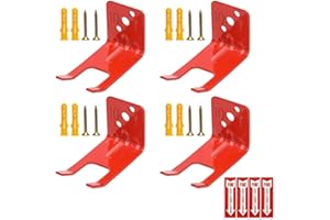 4 Universal Fire Extinguisher Bracket and Signs, Fire Extinguisher Mounts, Wall Mount Fork Style Fire Extinguishers Hanger fo