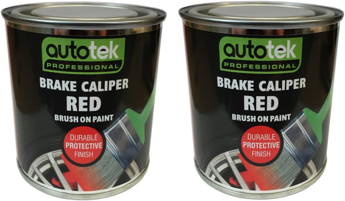 (PACK OF 2) 250ml Autotek RED Brake Caliper Paint