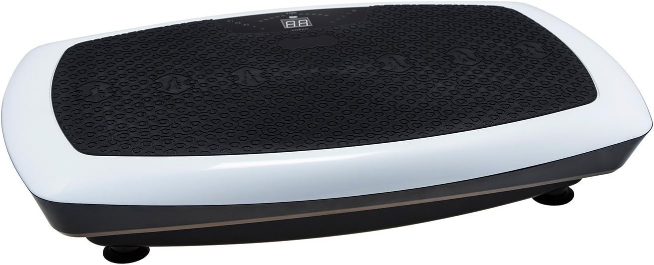 VibroSlim Radial 3D Vibration Plate, Vibration Trainer Fitness Machine with Workout DVD, Wall Chart & Resistance Bands - 3 Year Warranty