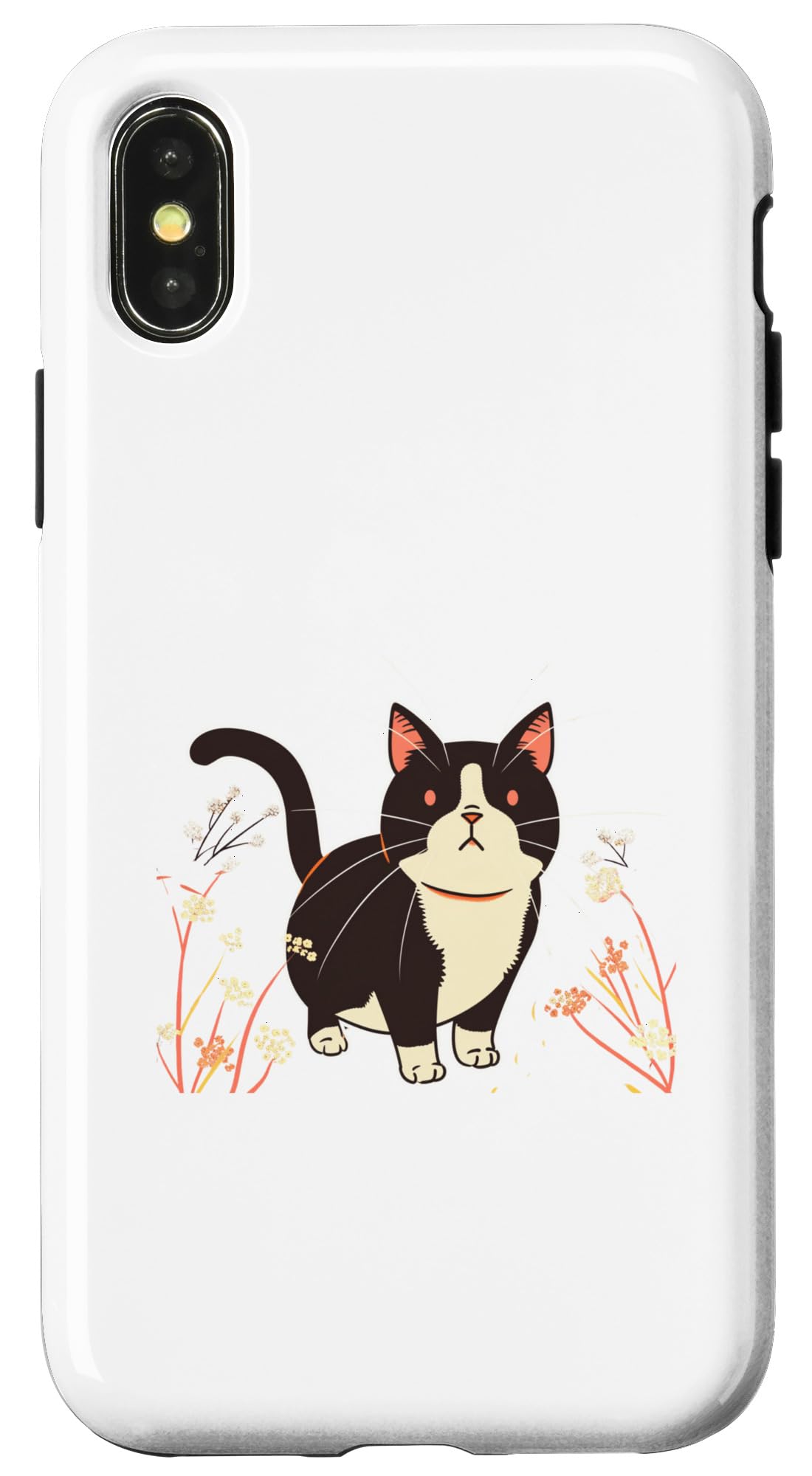 iPhone X/XS Spring Floral Kitten Lover Japanese Art Cute Cat Case