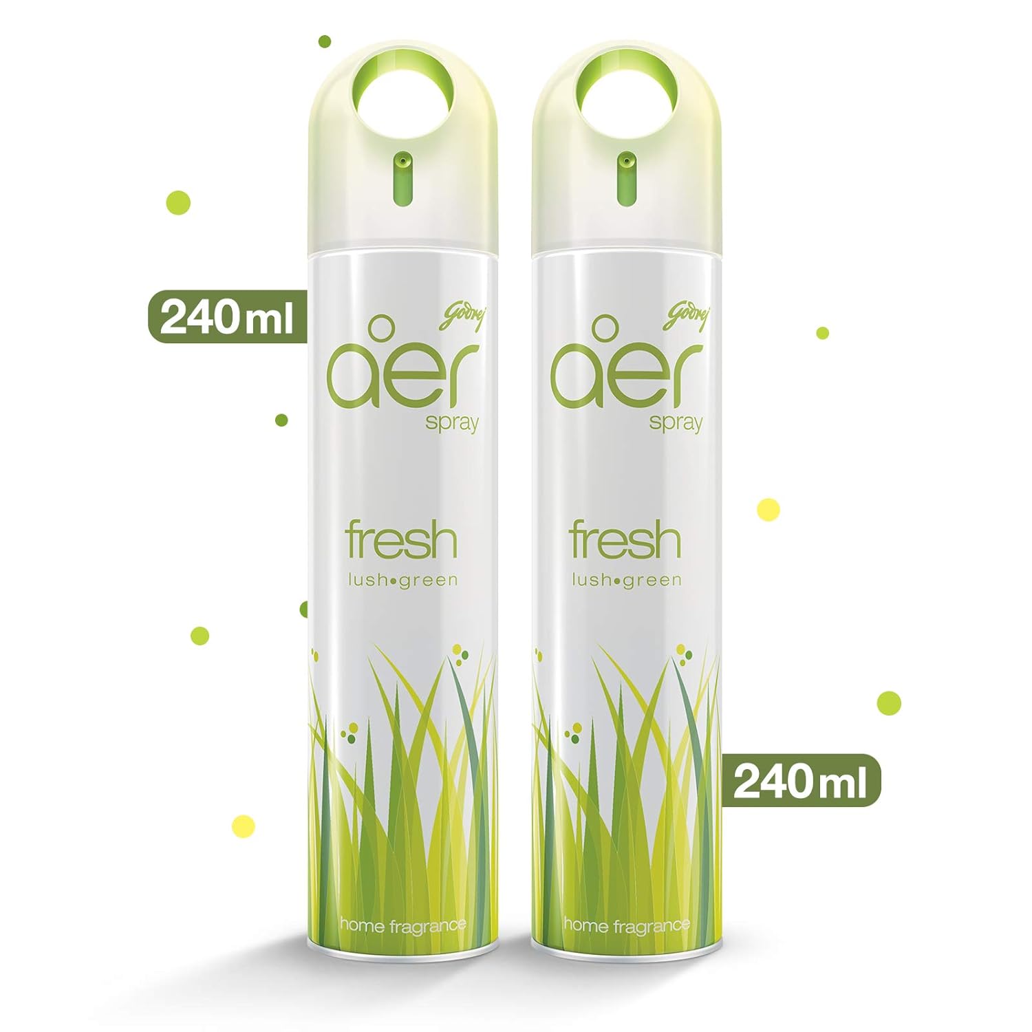 Buy Godrej aer spray, Air Freshener Fresh Lush Green (Pack of 2, 240 ml each) Online at Low