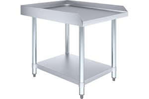 AmGood Stainless Steel Equipment Stand - Heavy Duty, Commercial Grade, with Undershelf, NSF Certified (30" Width x 24" Length)