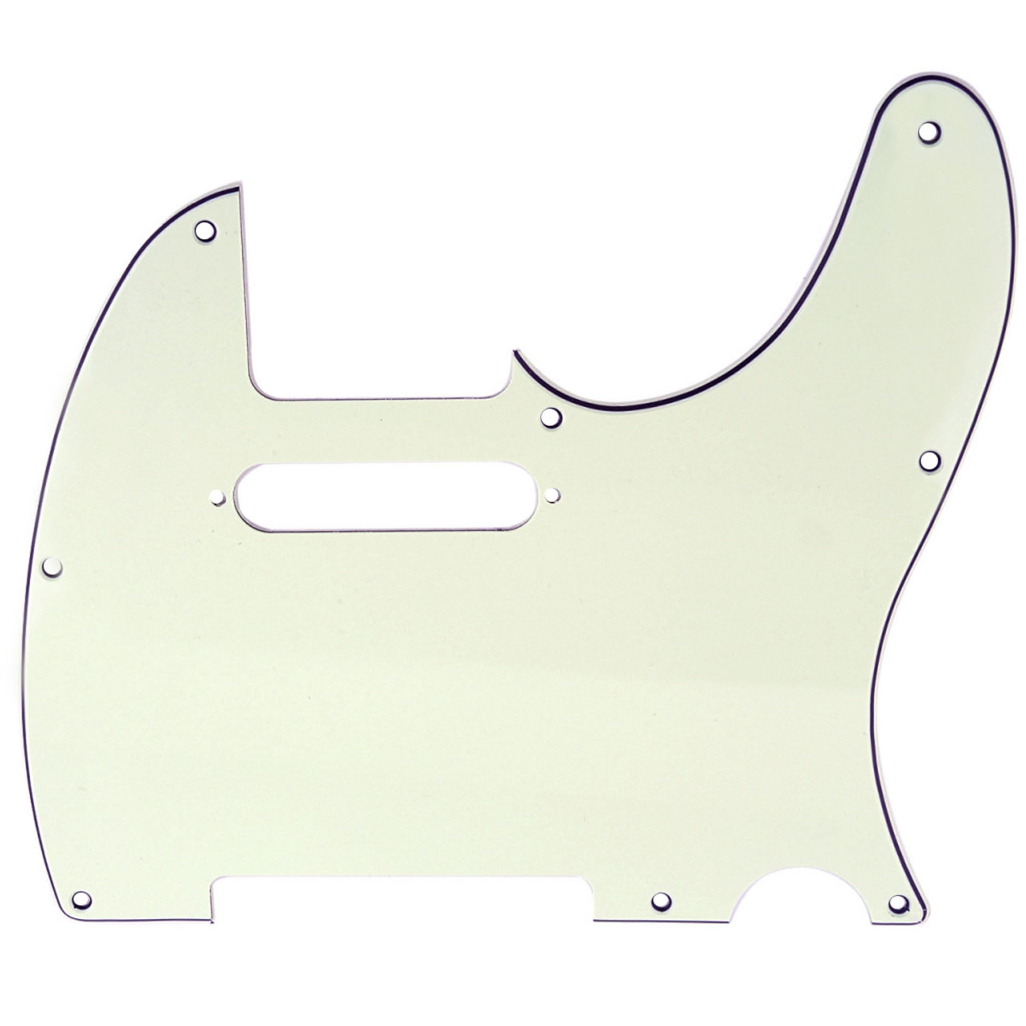Musiclily 8 Hole Tele Pickguard Scratch Plate for Fender USA/Mexican Standard Telecaster Modern Style Electric Guitar, 3Ply Ivory