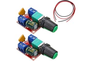 DAOKI 2Pcs 5A Motor Speed Controller Module Mini DC Motor PWM Speed Controller Switch Control Controller Switch LED Dimmer 3V 6V 12V 24V 35V Max 90W