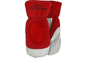 Watson Gloves Red Baron Winter Mitt - Full-Grain Cowhide Leather, Heavy Sherpa Lining & Brow Wipe