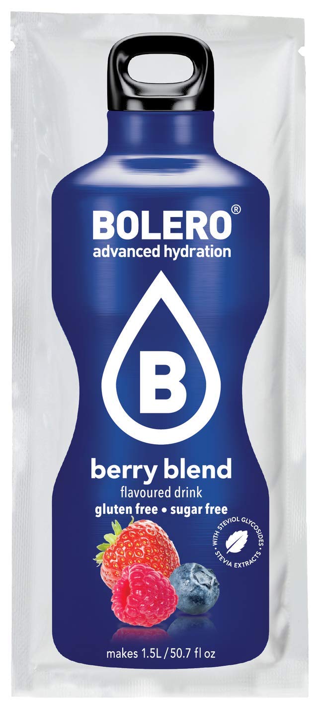 Bolero Essential Hydration Sugar Free Fruit Drink Berry Blend 12 Sachets