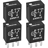 Automotive Relay 13502750 (Pack of 4), Automotive Power Relay - 5 Pins Easy Plug-in Installation for Reliable Performance