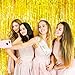 Premium Gold Bachelorette Party Decorations Bridal Shower Supplies Kit - for Classy Bride-To-Be - Tiara, Sash, Diamond Ring Balloon, Fringe Curtains, BRIDE Balloons, Latex Balloons, Tattoos, Straws
