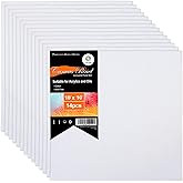 CONDA Canvas Board 10 x 10 inch, 14 Pack Canvases for Painting, Gesso Primed Acid-Free, 100% Cotton Canvas for Drawing, Artist Canvas Panels for Acrylic, Pouring & Oil Painting