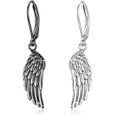 OHAYOO Gothic Earrings 925 Sterling Silver Halloween Skull Dangle Earrings Horror Gothic Jewelry with Skeleton, Cat, Mask, Moon, Dagger, Rose & Vintage Designs for Women Men Gifts